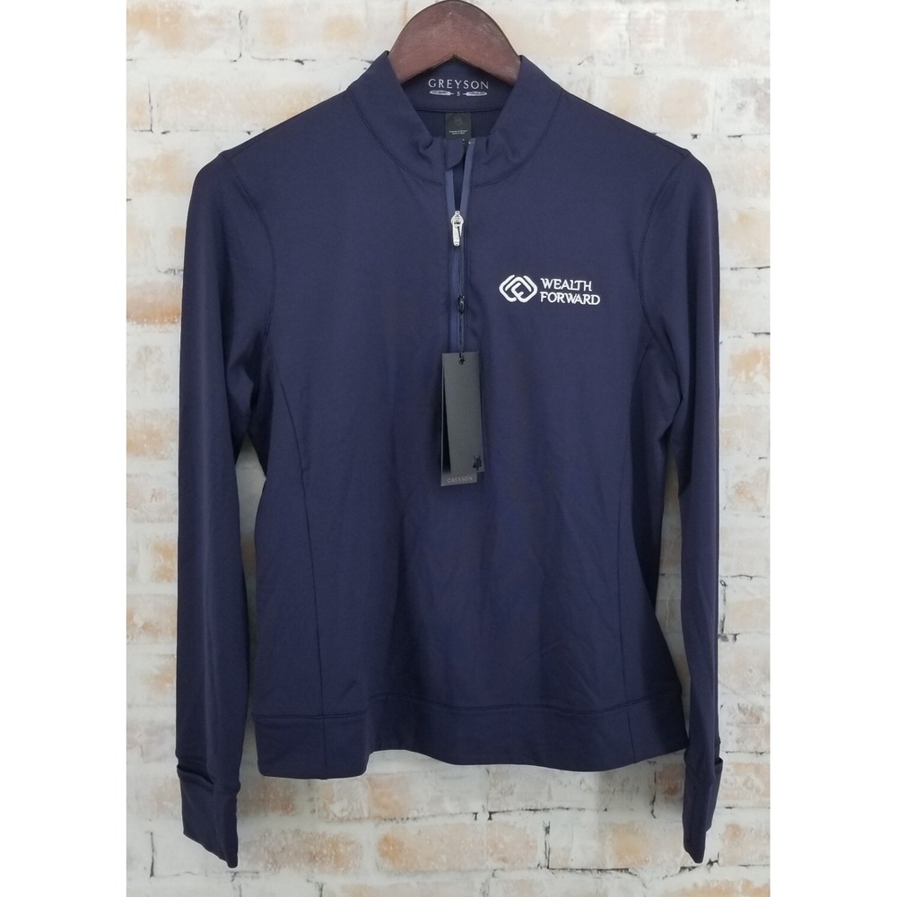 NWT Greyson Halley II Quarter Zip Midnight Sky Blue Women's Small Customized